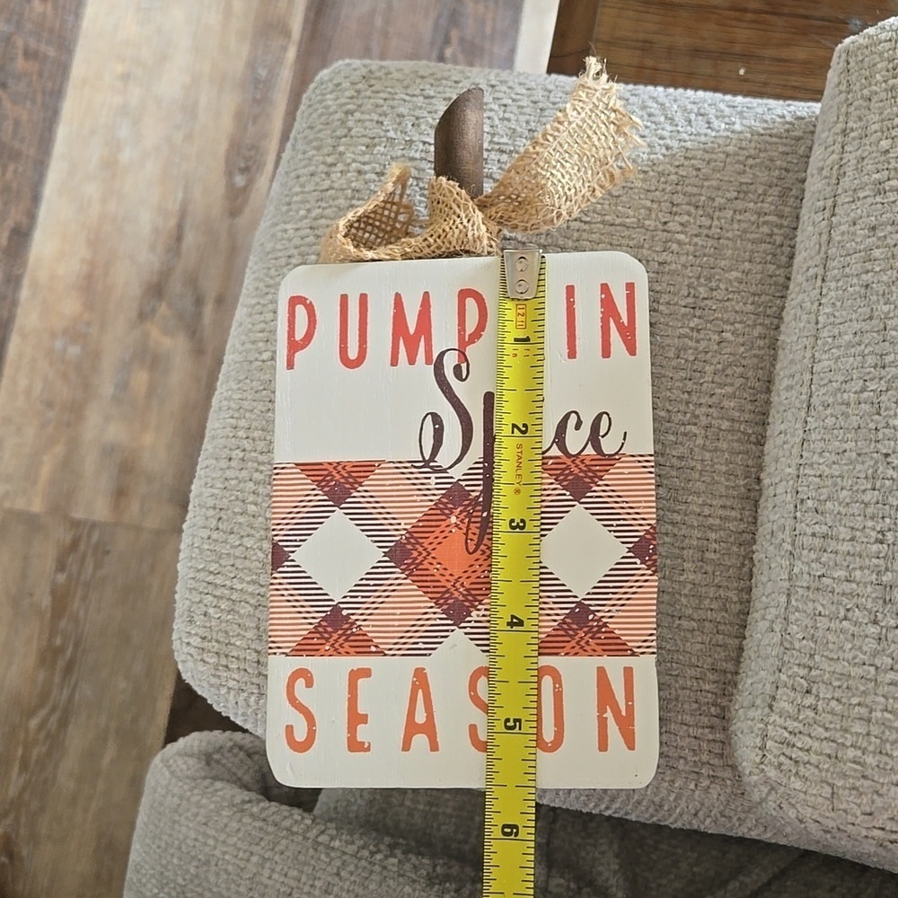 Pumpkin Spice Plaque - Red and Cream. Fall VIBES DECOR ππππ - Picture 3 of 4